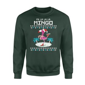 Fa la la la mingo , just for flamingo love funny sweatshirt gifts christmas ugly sweater for men and women