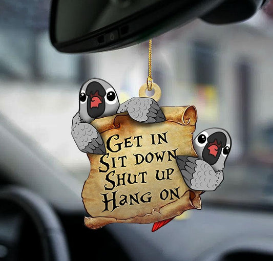 African grey parrot get in African grey parrot lover two sided ornament, Dog Ornaments, Car Ornament - Best gifts your whole family