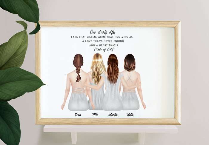 Personalized Picture Perfect Gift for Auntie, Personalised Aunty Gift, Best Auntie Ever, New Auntie Gift, Gift for Auntie, Personalised Auntie Gift, Best Friend Gift