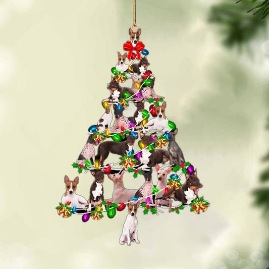 American Hairless Terrier-Christmas Tree Lights-Two Sided Ornament, Christmas Ornament, Car Ornament - Best gifts your whole family