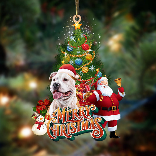 American Staffordshire Terrier-Christmas Tree&Dog Hanging Ornament, Christmas Ornament, Car Ornament - Best gifts your whole family