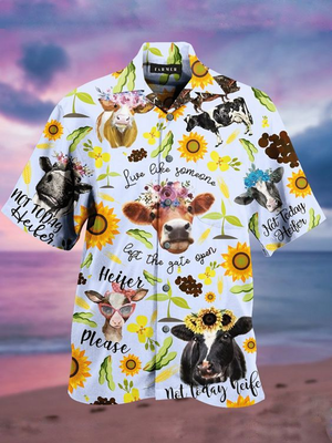 Animal Cotton-Blend Collar Shirts & Tops Hawaiian Shirt | For Men & Women | Adult | HW4048