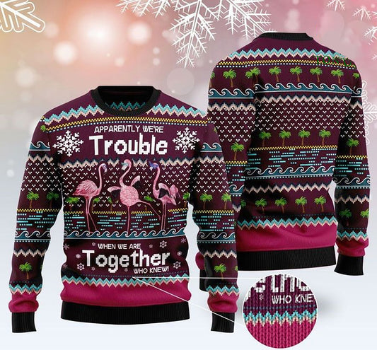 apparently were trouble when we are together who Sweater, Christmas Ugly Sweater, Christmas Gift, Gift Christmas 2024