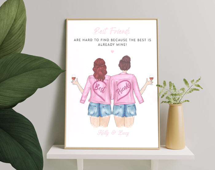 Personalized Picture Customised Exclusive Gift, Gift for Bestie, Best friend print, Best friend gift, Friendship print, Friendship Gift, Personalised Best Friend print