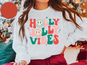 Holly Jolly Vibes Sweatshirt, Sweatshirt For Christmas, Christmas Vacation Sweatshirt, Santa Sweatshirt, Holiday Sweatshirt, Christmas Gifts