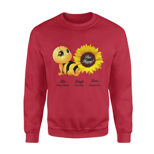 Bee happy! love, laugh,l loves funny sweatshirt gifts christmas ugly sweater for men and women