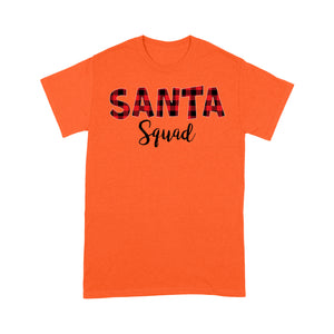 Santa Squad Funny Red Buffalo Plaid Family Gift - Standard T-shirt  Tee Shirt Gift For Christmas