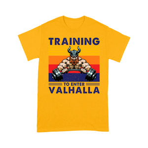 Funny Training To Enter Valhalla T-shirt, Funny Viking T-shirt, Viking Family Gift Idea For Men