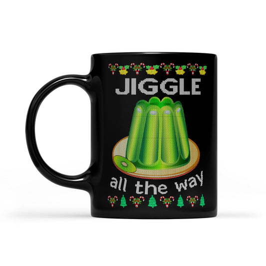 Jiggle Glóthach Gach Bealach Greannmhar Gránna Bronntanas Nollag Geansaí Bronntanas Mug Dubh Don Nollaig