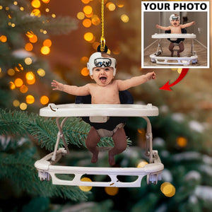 Baby Cute Custom Photo Christmas Ornament, Custom Baby Photo Christmas Ornament Baby - Best gifts your whole family