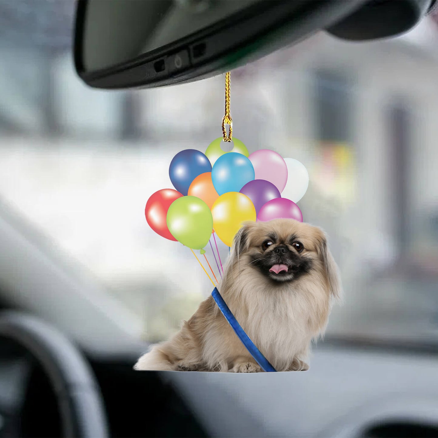 Balloon Dog Ornament Pekingese Dog Fly With Bubbles Dog Hanging Ornament Godmerc - Best gifts your whole family