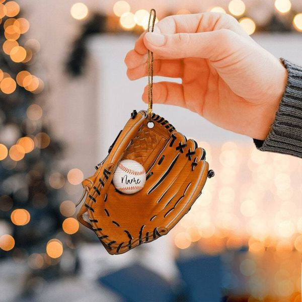Baseball Personalized Flat Acrylic Ornament - Best gifts your whole family