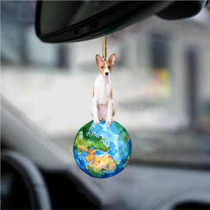Basenji-Around My Dog-Two Sided Ornament - Best gifts your whole family