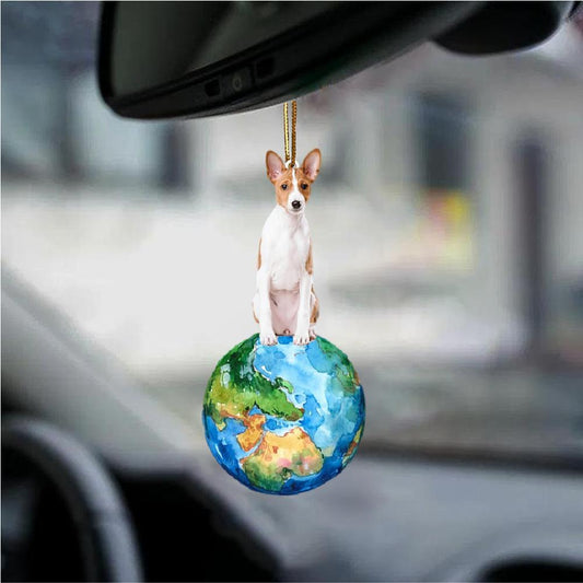 Basenji-Around My Dog-Two Sided Ornament - Best gifts your whole family