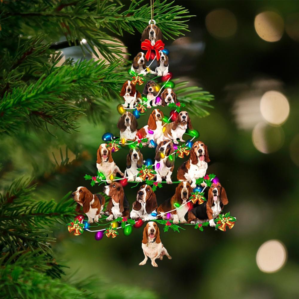 Basset HoundChristmas Tree LightsTwo Sided Ornament Best gifts you