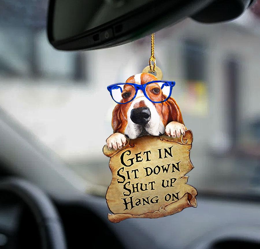 Basset Hound Get In Dog Lover Two Sided Ornament Christmas Gift Godmerch - Best gifts your whole family