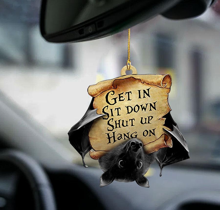Bat Get In Bat Lover Two Sided Ornament, Funny Car Interior Ornaments - Best gifts your whole family