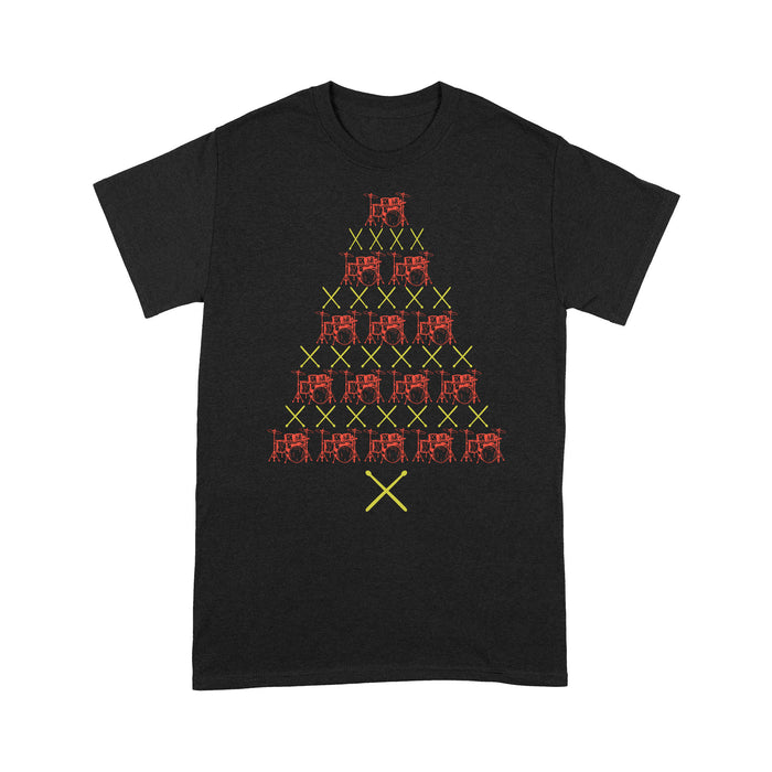 Christmas Drums Tree For Drums Lovers Funny Christmas Tee Shirt Gift For Christmas