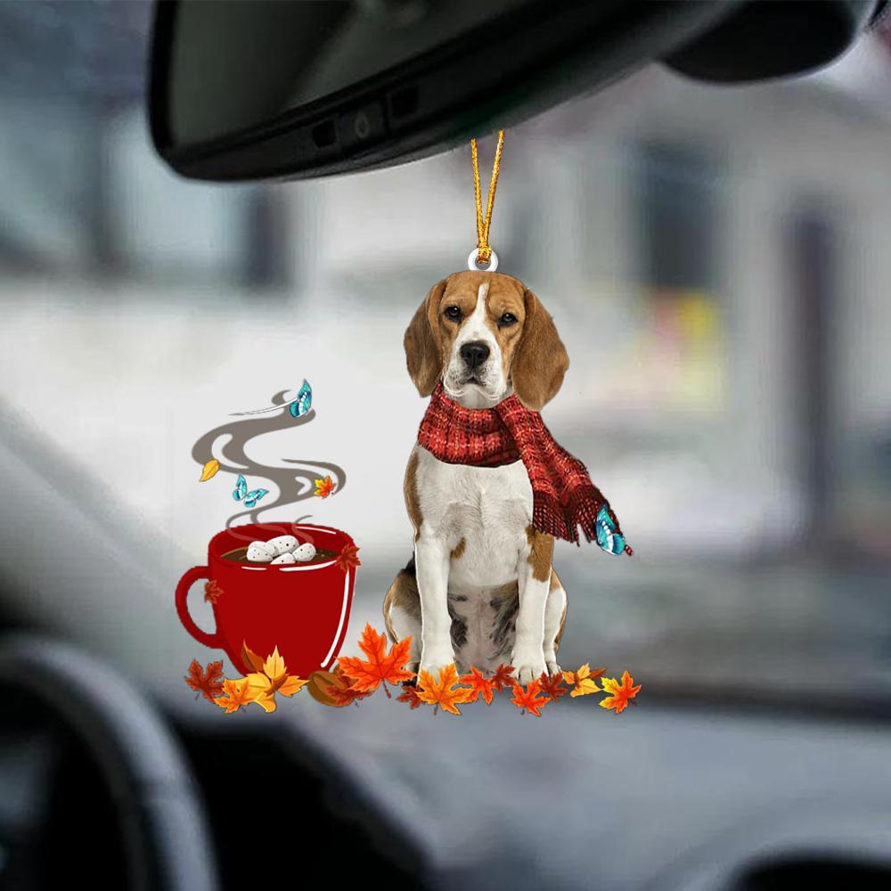 Beagle-Fall Chocolate-Two Sided Ornament - Best gifts your whole family