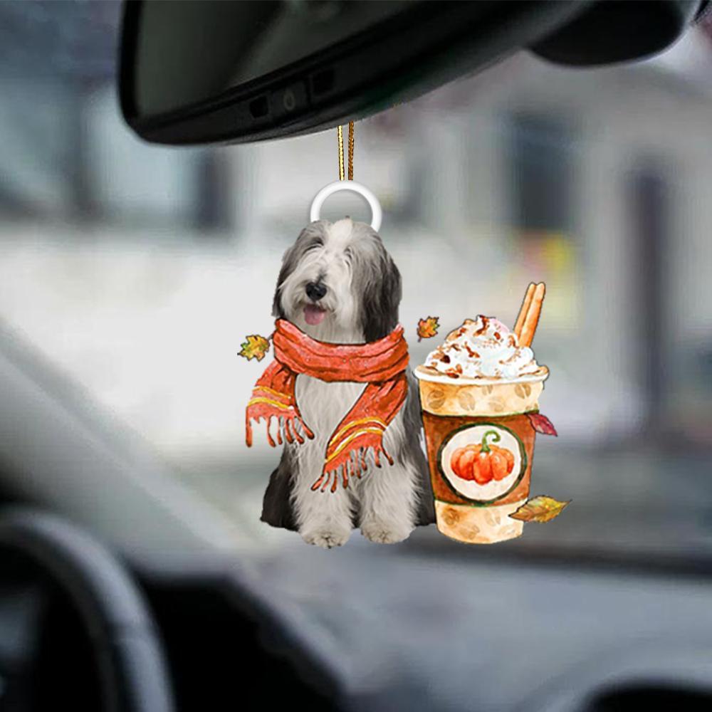 Bearded Collie-Pumpkin Spice Kinda-Two Sided Ornament - Best gifts your whole family