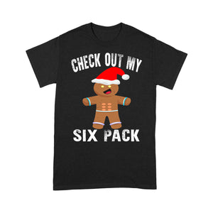 Check Out My Six Pack Funny Christmas Gingerbread Gym Tee Shirt Gift Christmas