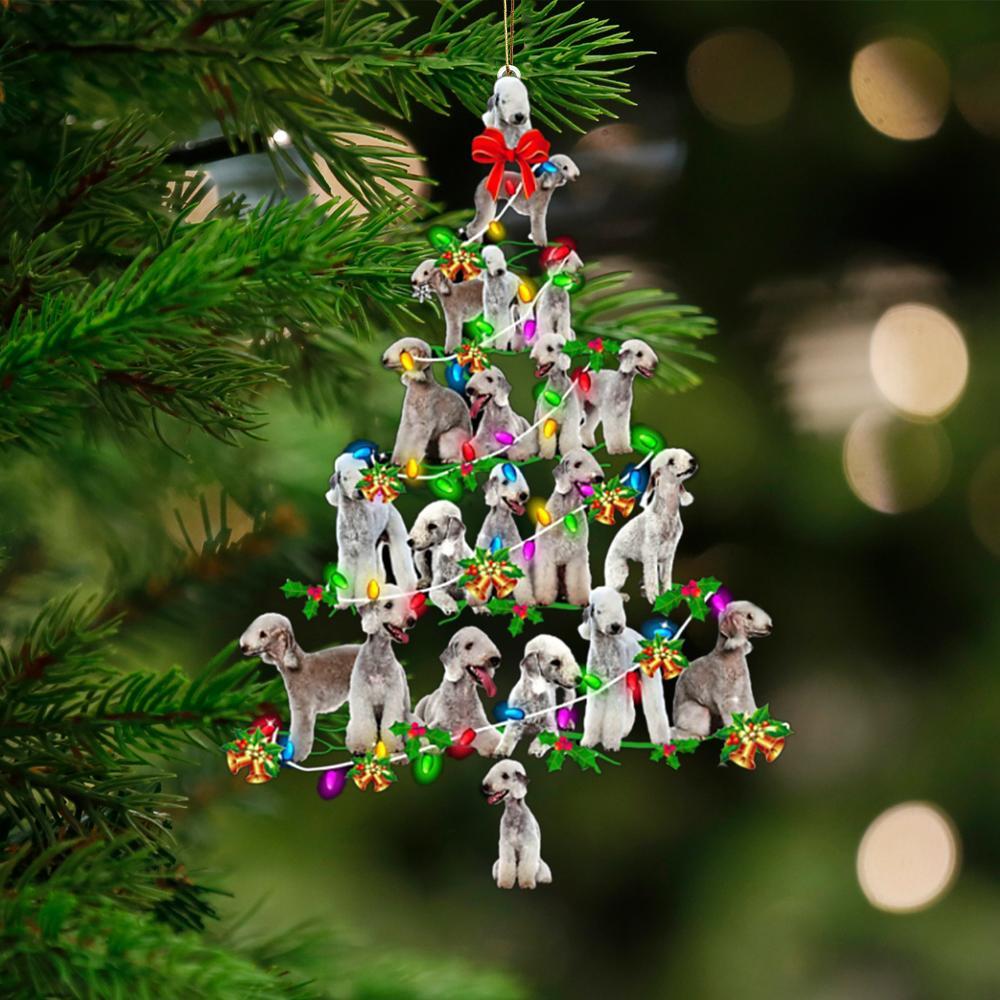 Bedlington Terrier-Christmas Tree Lights-Two Sided Ornament - Best gifts your whole family