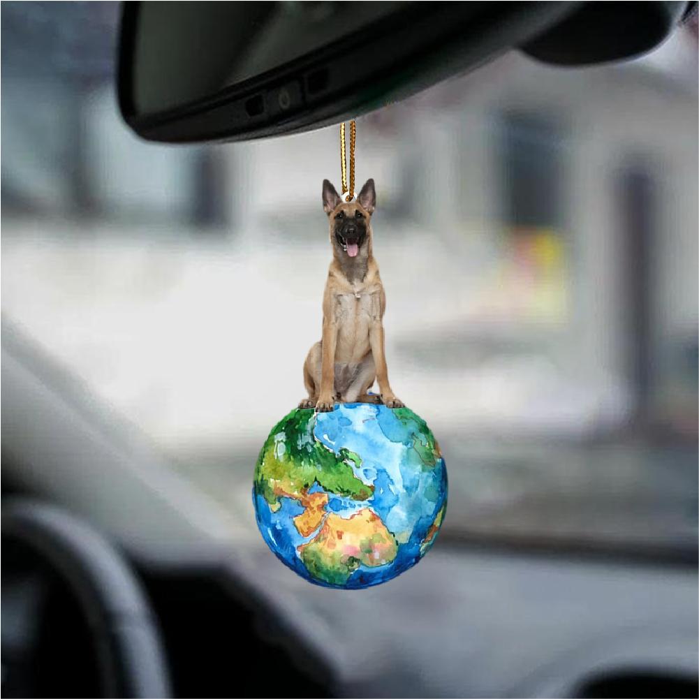 Belgian Shepherd-Around My Dog-Two Sided Ornament - Best gifts your whole family