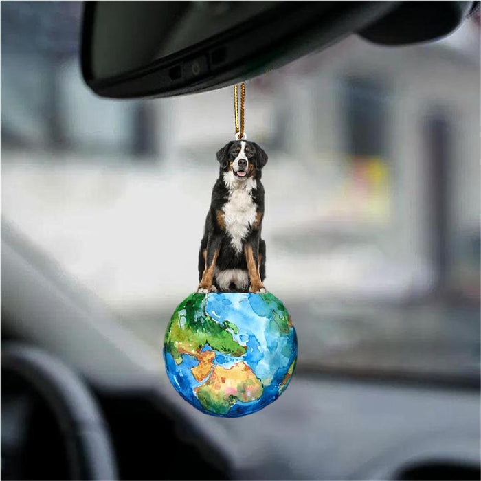 Bernese Mountain-Around My Dog-Two Sided Ornament - Best gifts your whole family
