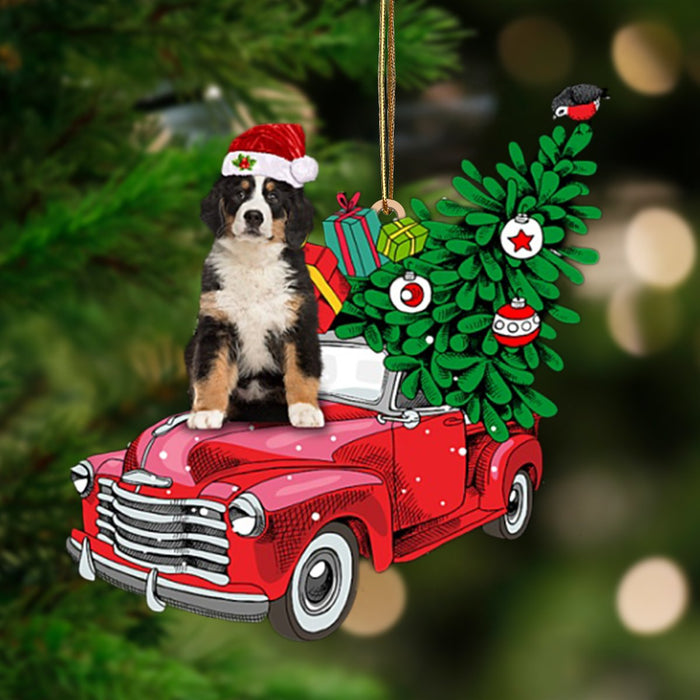Bernese Mountain Dog 2-Pine Truck Hanging Ornament - Best gifts your whole family