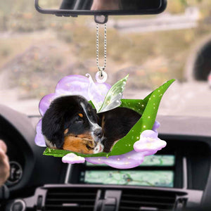 Bernese Mountain Dog-Sleep On Fallen Leaves-Two Sided Ornament - Best gifts your whole family