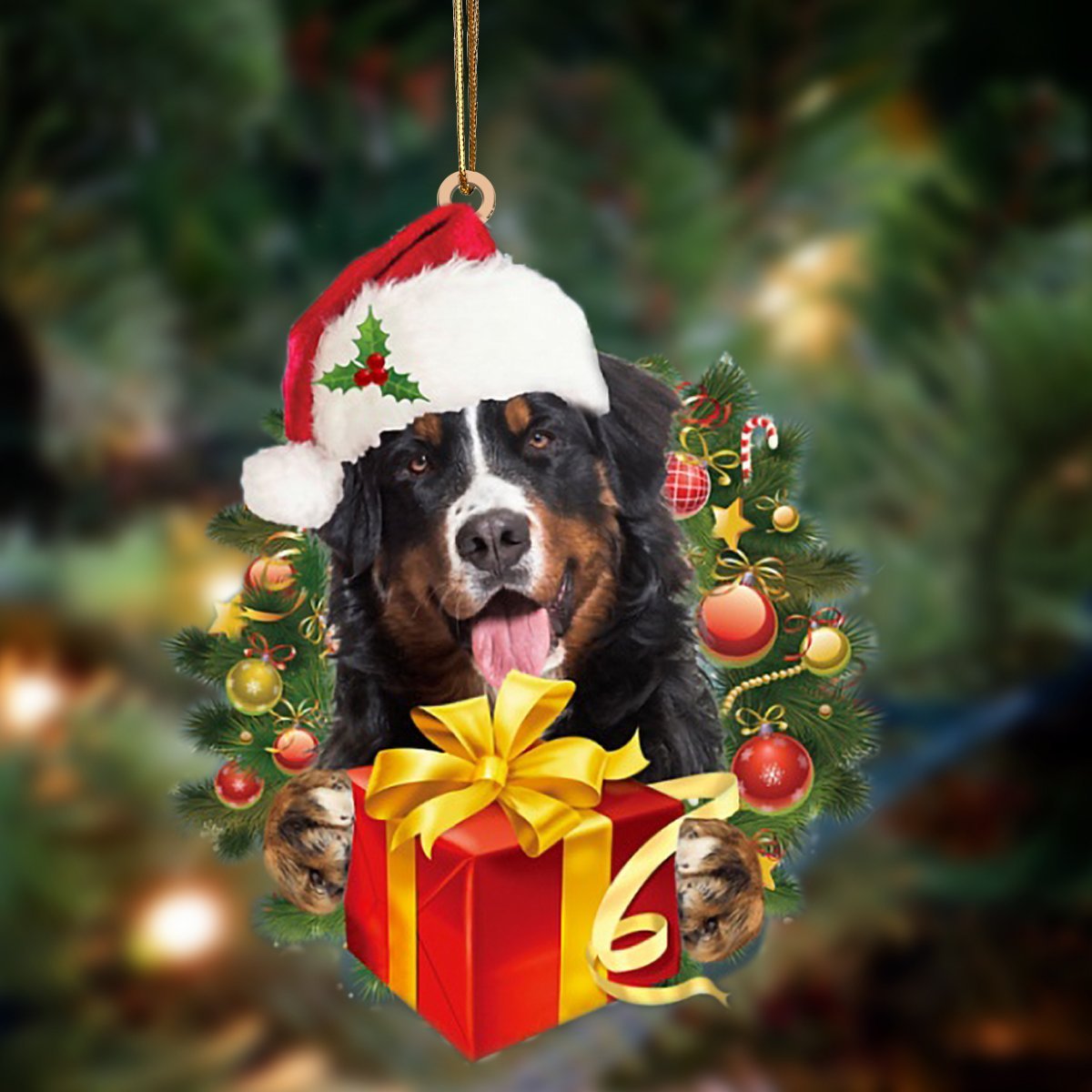 Bernese Mountain-Dogs Give Gifts Hanging Ornament - Best gifts your whole family