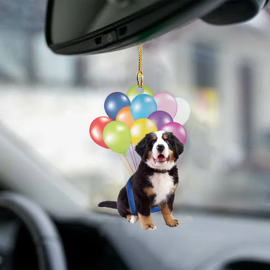 Bernese Moutain Puppy Fly With Bubbles Dog Hanging Ornament Dog Ornament Godmerc - Best gifts your whole family