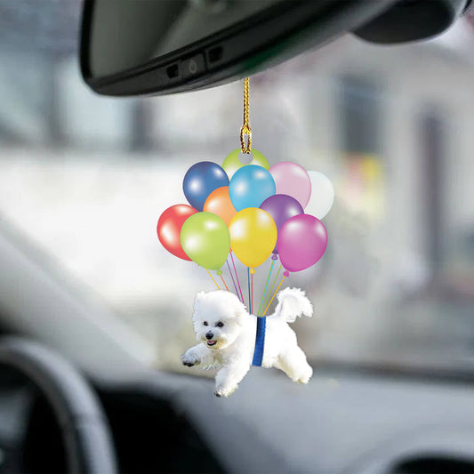 Bichon Frise Fly With Bubbles Dog Hanging Ornament Dog Ornament Godmerc - Best gifts your whole family