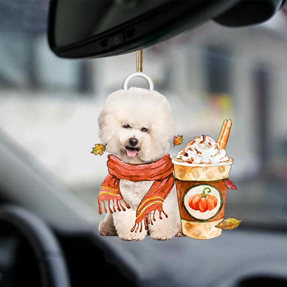 Bichon Frise-Pumpkin Spice Kinda-Two Sided Ornament - Best gifts your whole family