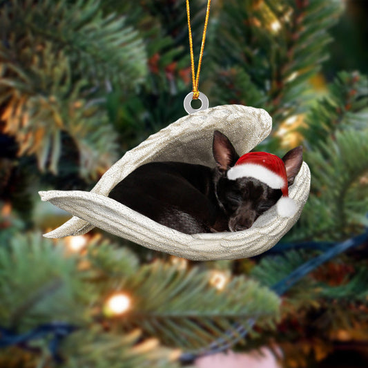 Black Chihuahua Sleeping Angel Christmas Ornament Gift For Dog Lovers - Best gifts your whole family