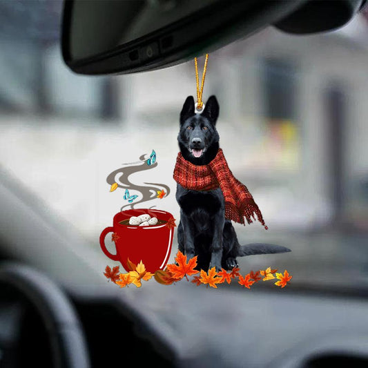 Black German Shepherd-Fall Chocolate-Two Sided Ornament - Best gifts your whole family