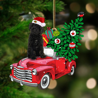 Black Labradoodle-Pine Truck Hanging Ornament - Best gifts your whole family