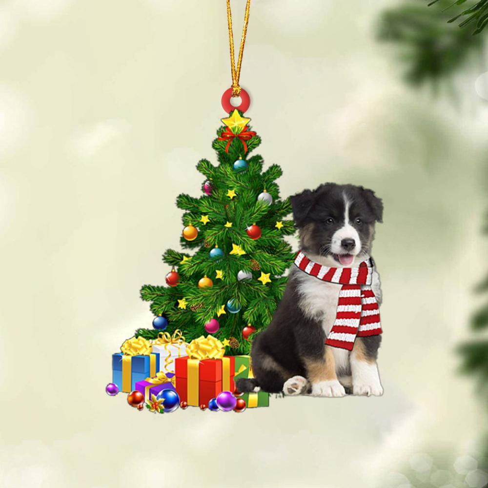 Black Tricolor Australian Shepherd-Christmas Star Hanging Ornament - Best gifts your whole family