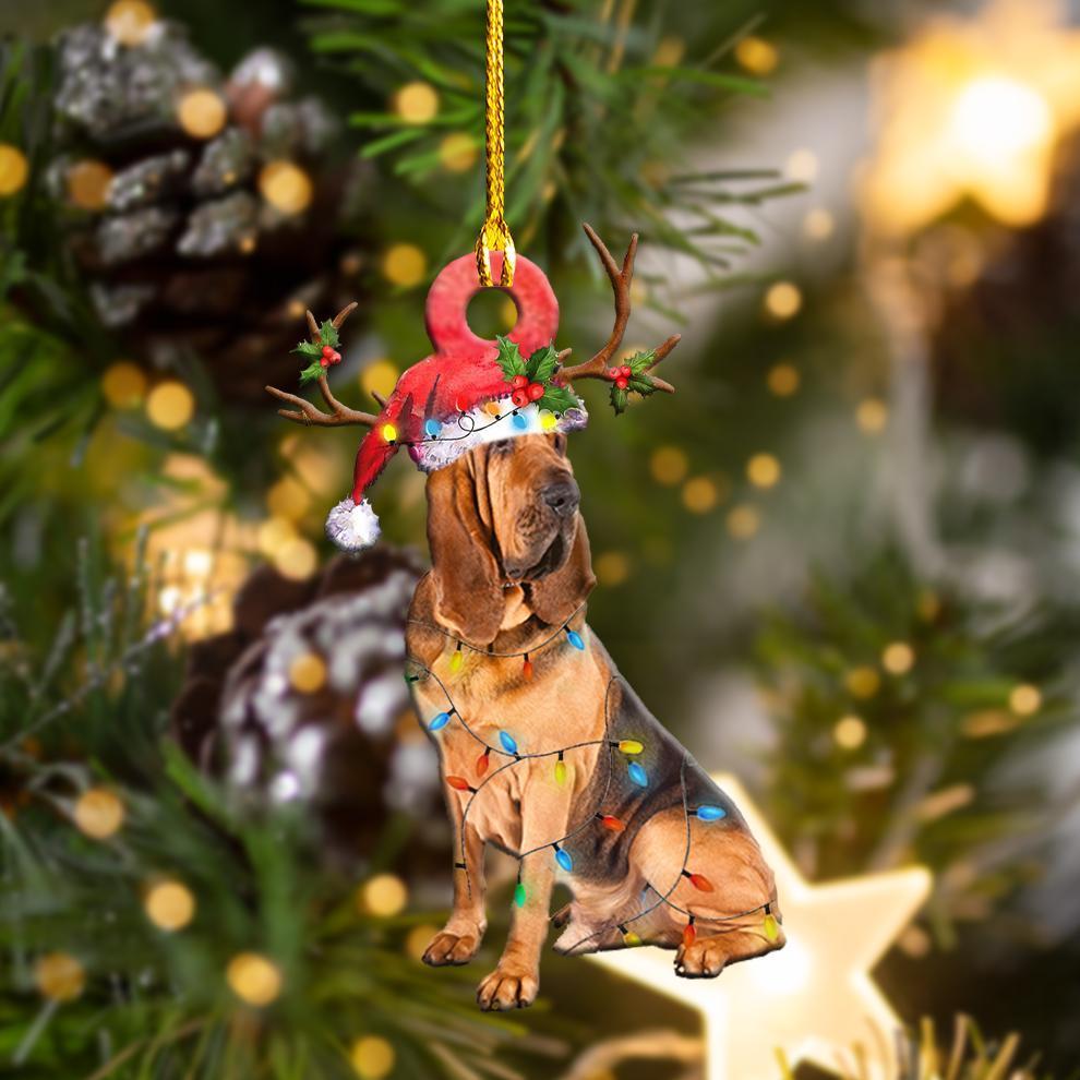 Bloodhound Christmas Shape Ornament - Best gifts your whole family