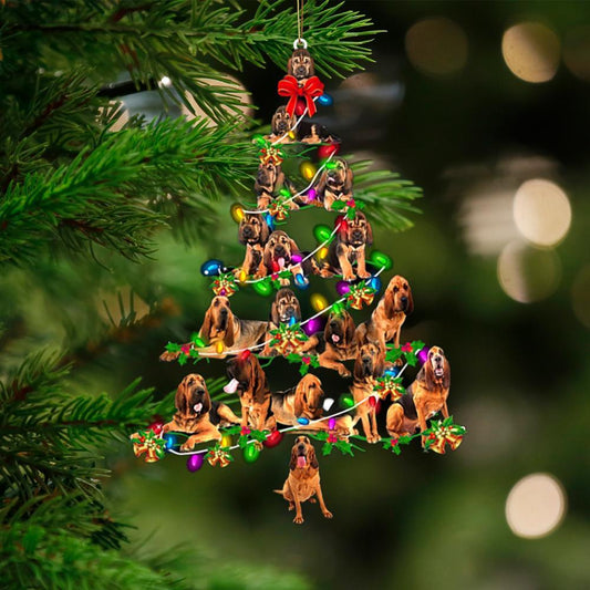 Bloodhound-Christmas Tree Lights-Two Sided Ornament - Best gifts your whole family