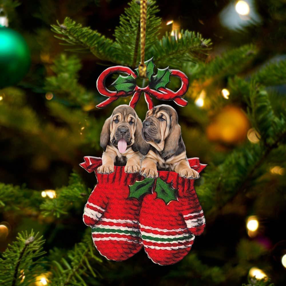 Bloodhound Inside Your Gloves Christmas Holiday-Two Sided Ornament, Christmas Ornament, Car Ornament - Best gifts your whole family