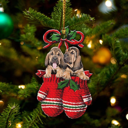 Bloodhound Inside Your Gloves Christmas Holiday-Two Sided Ornament, Christmas Ornament, Car Ornament - Best gifts your whole family