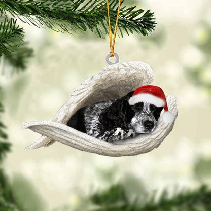 Blue Roan Cocker Spaniel Sleeping Angel Christmas Ornament Dog Christmas Hanging Ornament - Best gifts your whole family
