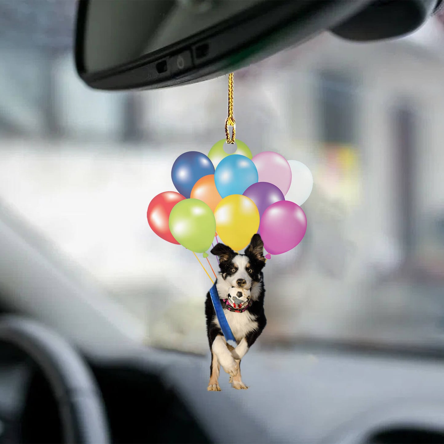 Border Collie Fly With Bubbles Dog Hanging Ornament Dog Ornament Godmerc - Best gifts your whole family