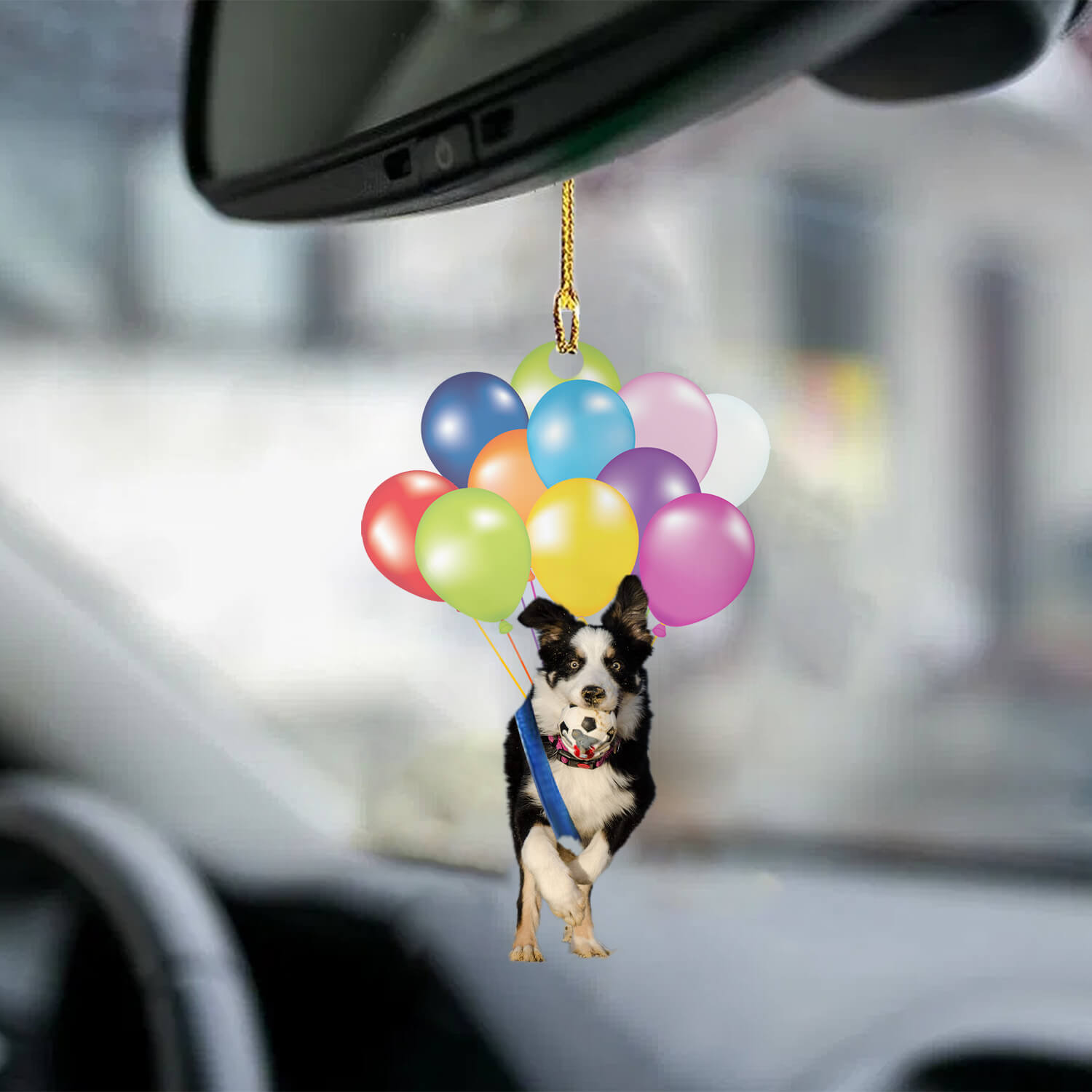 Border Collie Fly With Bubbles Dog Hanging Ornament Dog Ornament Godmerc - Best gifts your whole family