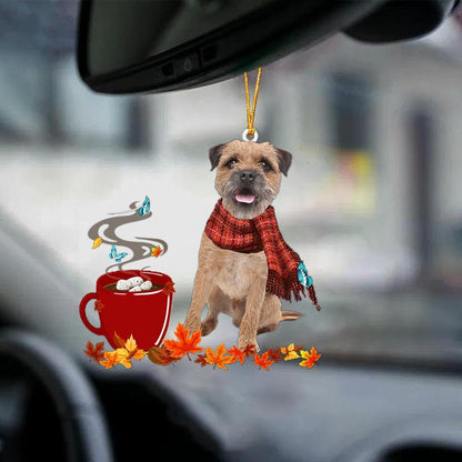 Border Terrier-Fall Chocolate-Two Sided Ornament - Best gifts your whole family