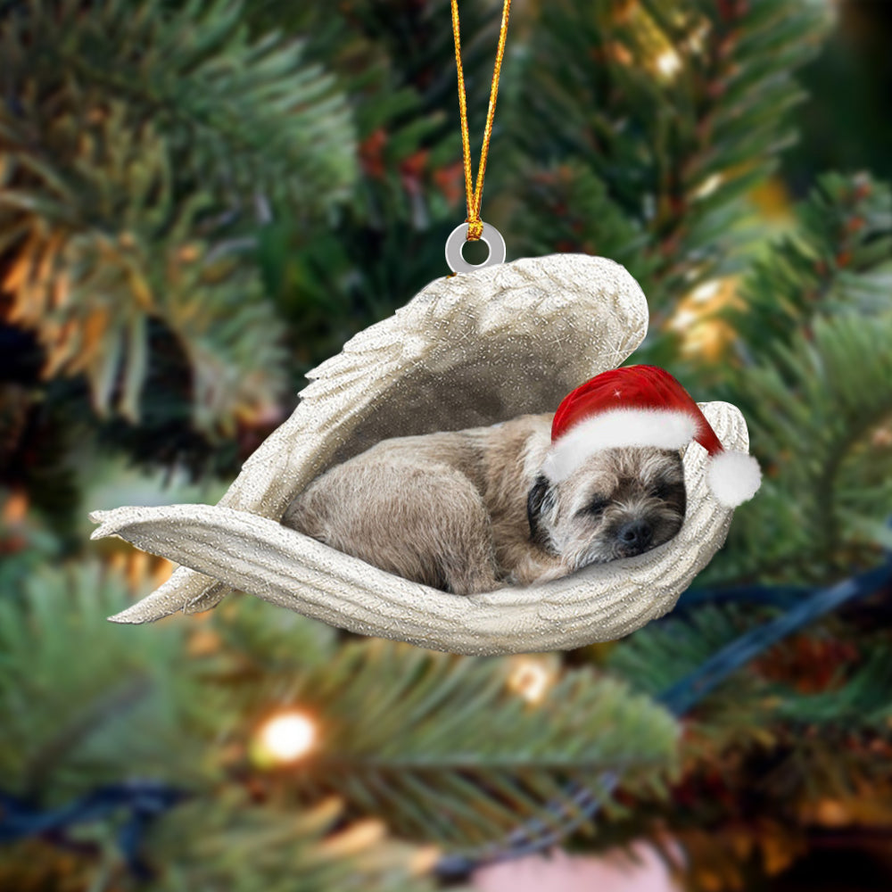 Border Terrier Sleeping Angel Christmas Ornament Godmerc - Best gifts your whole family