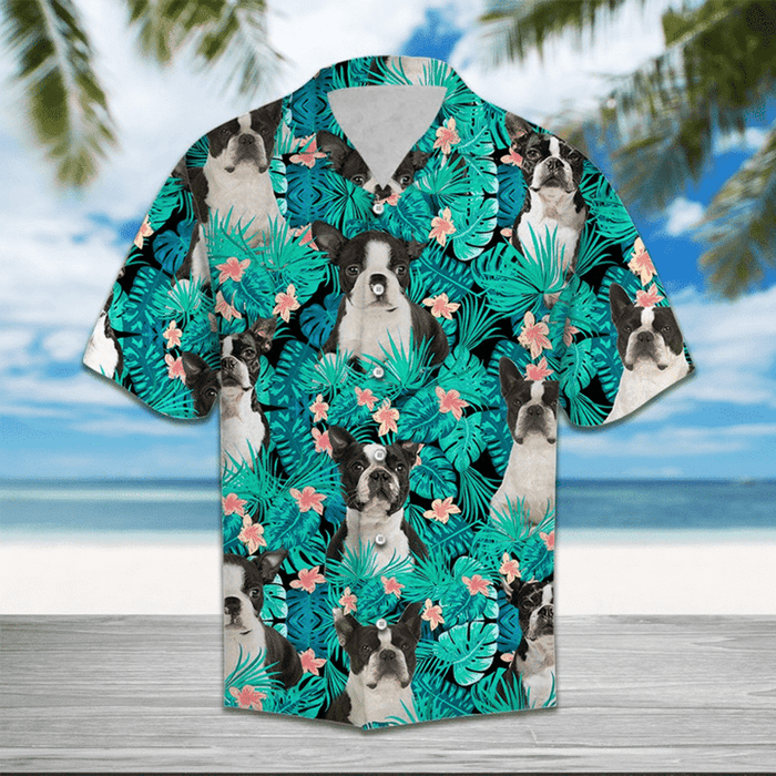 Boston Terrier Hawaiian Shirt,Hawaiian Shirt Gift,Christmas Gift