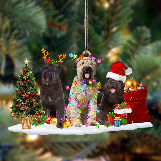 Bouvier Des Flandres-Christmas Dog Friends Hanging Ornament - Best gifts your whole family