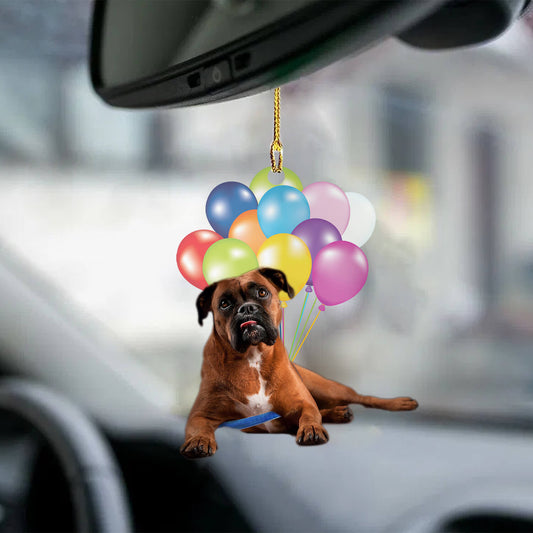 Boxer Fly With Bubbles Dog Hanging Ornament Dog Ornament Godmerc - Best gifts your whole family